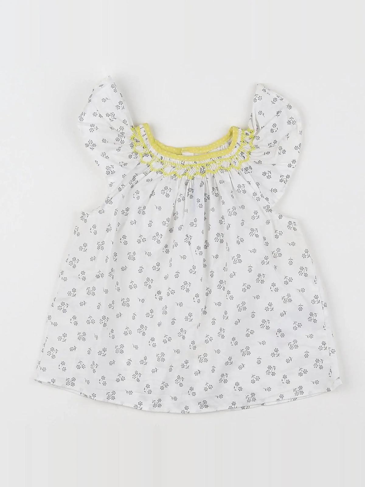 Jacadi - blouse blanc, gris - 12 mois