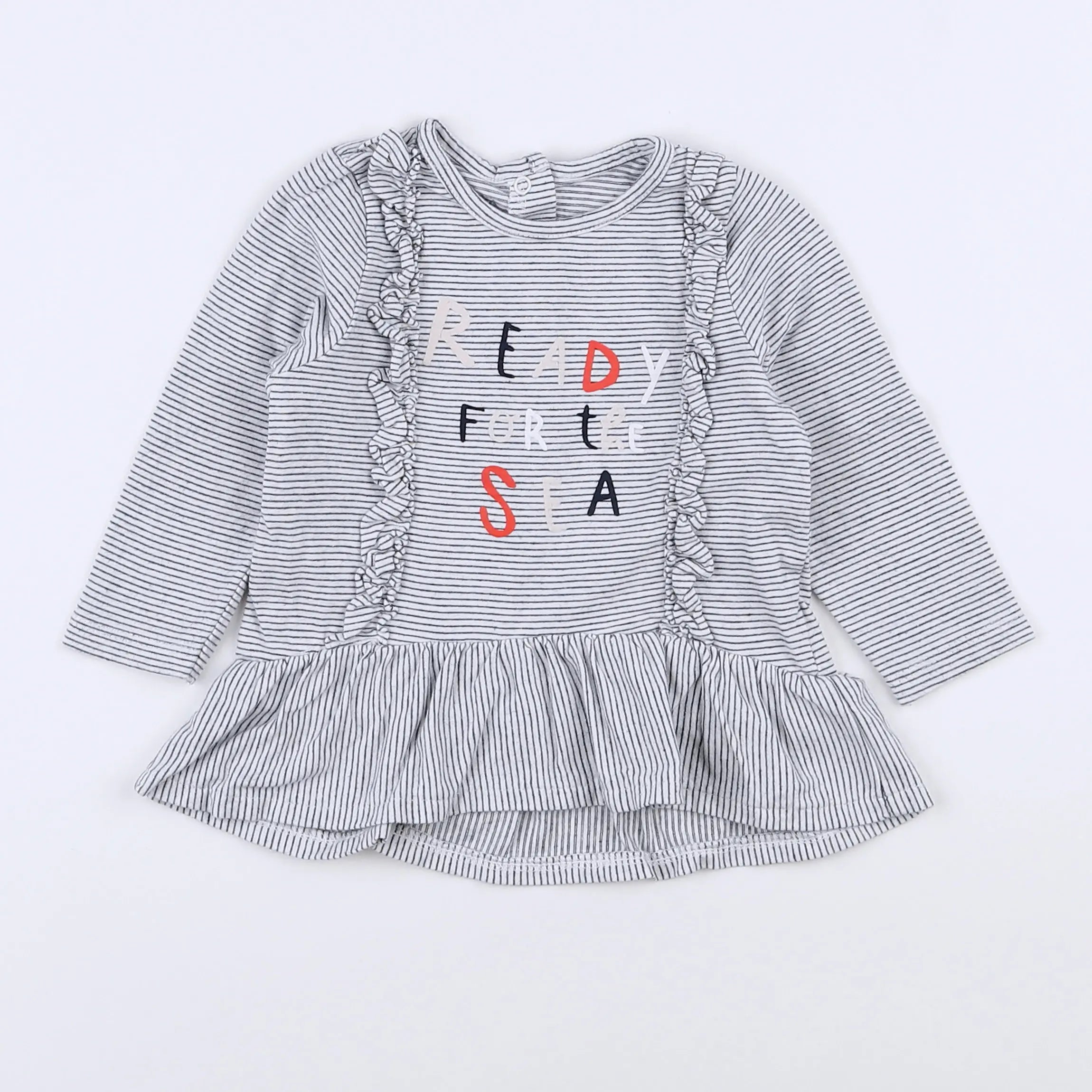 Vertbaudet - tee-shirt gris - 9 mois