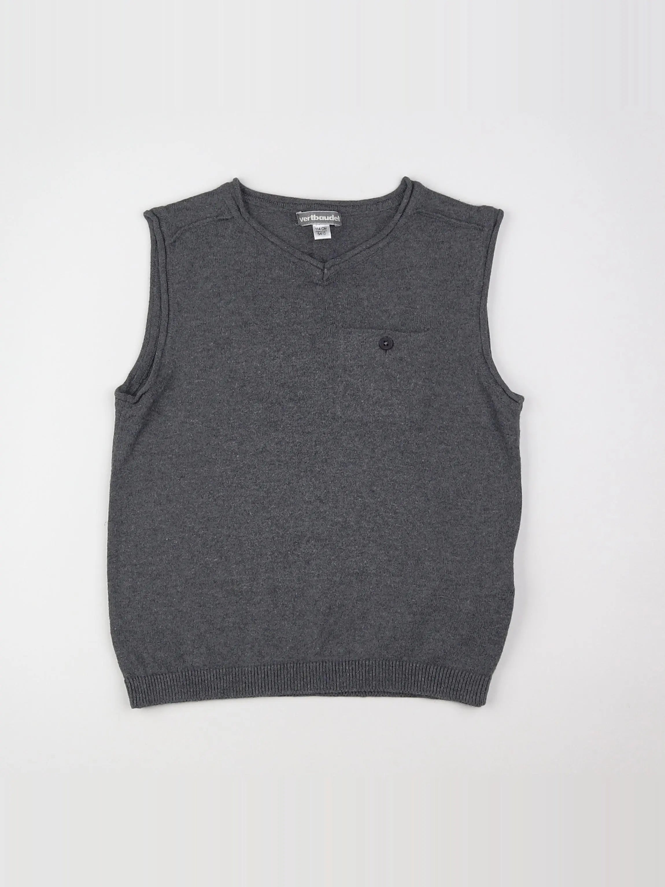 Vertbaudet - pull gris - 6 ans
