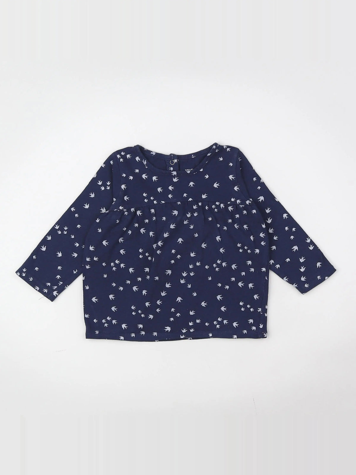 Vertbaudet - tee-shirt bleu - 12 mois