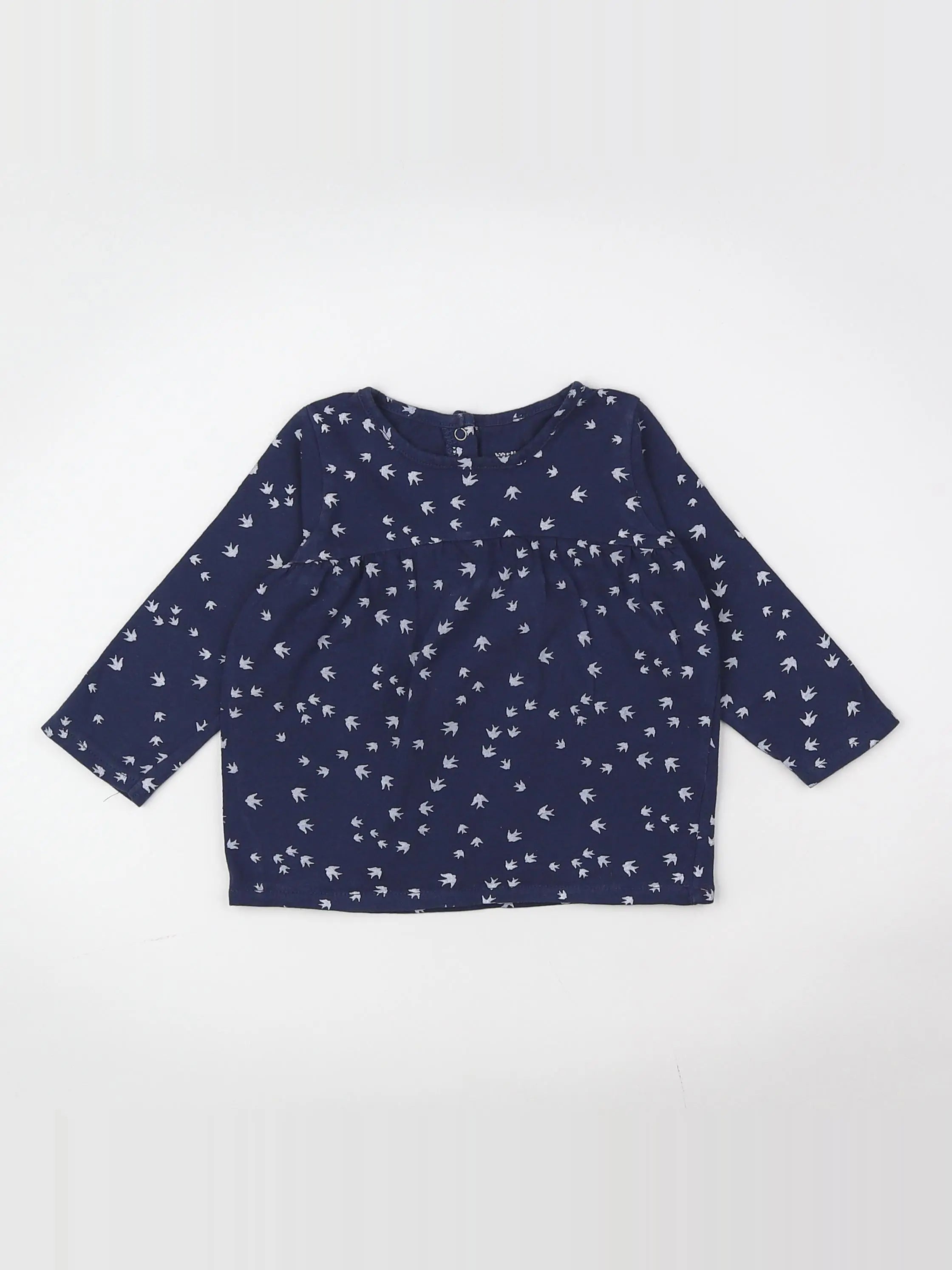 Vertbaudet - tee-shirt bleu - 12 mois