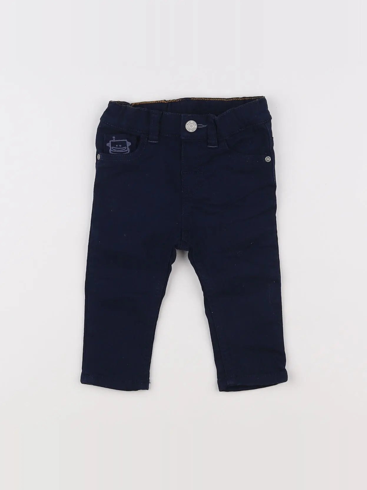H&M - pantalon bleu - 3/6 mois